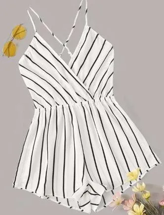 Blue Striped Romper - Image 2