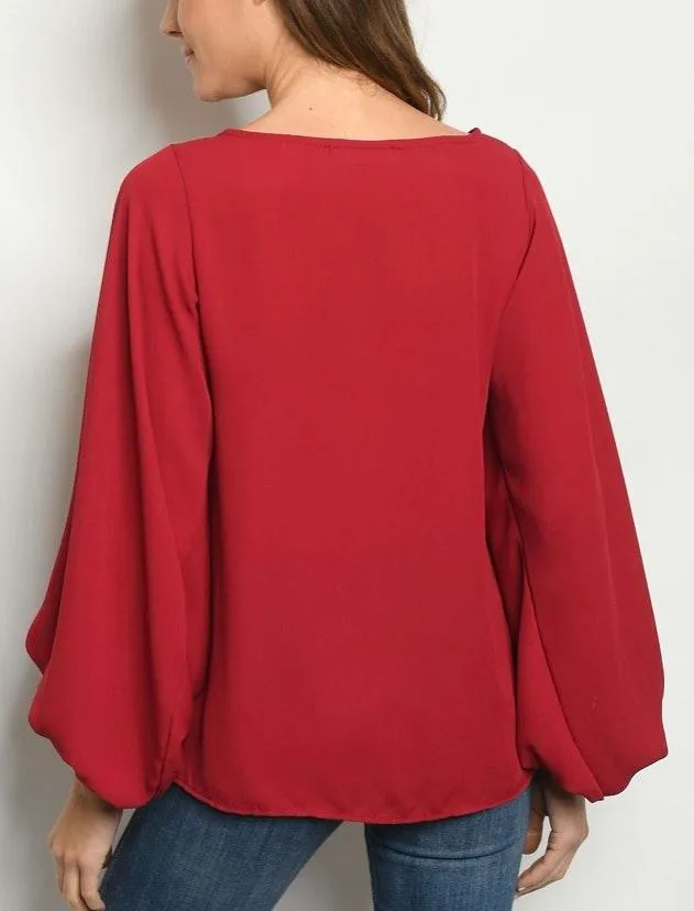 Burgundy Top M Red Size M - Image 3