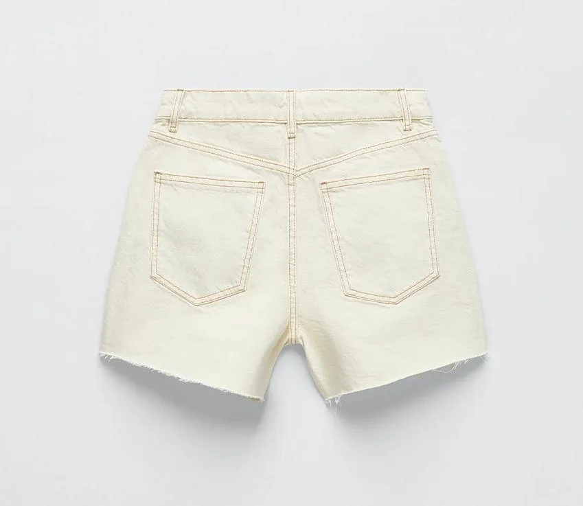 white jean shorts - Image 3