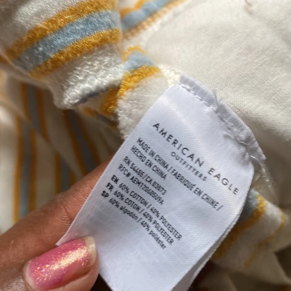 American Eagle Soft Striped Lounge Shorts SIZE M - Image 4