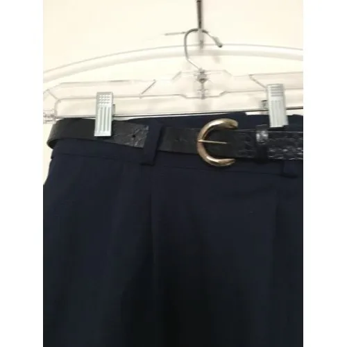 Counterparts Petites Women's Casual Skirt Belted Size 8 Petite Blue - Image 3