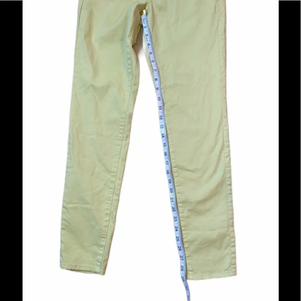NWT American Eagle Stretch Skinny Jeans Lime Bright yellow green colorful size 4 - Image 8