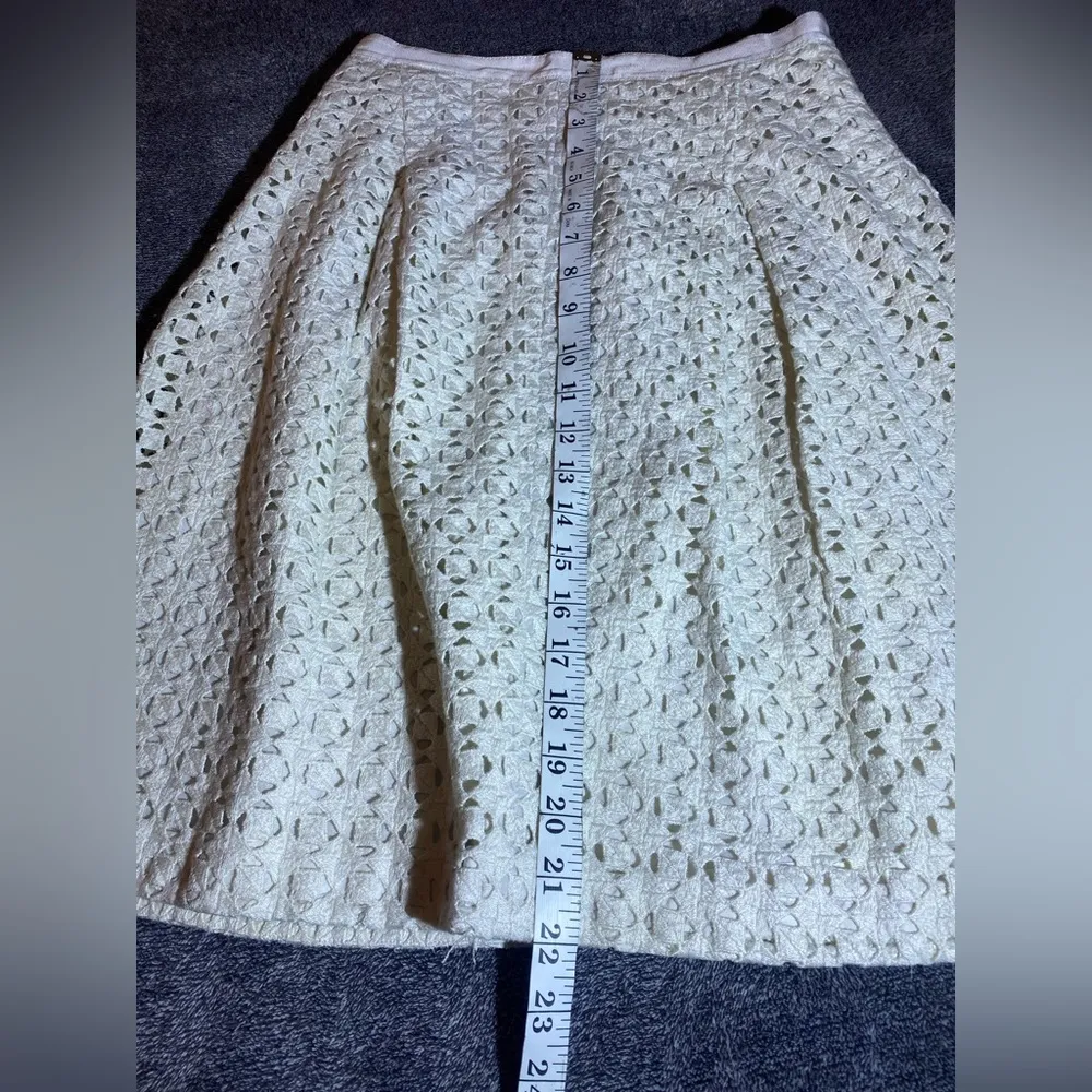Tory Burch‎ Crème Hailey Eyelet Skirt ( 2 ) - Image 4