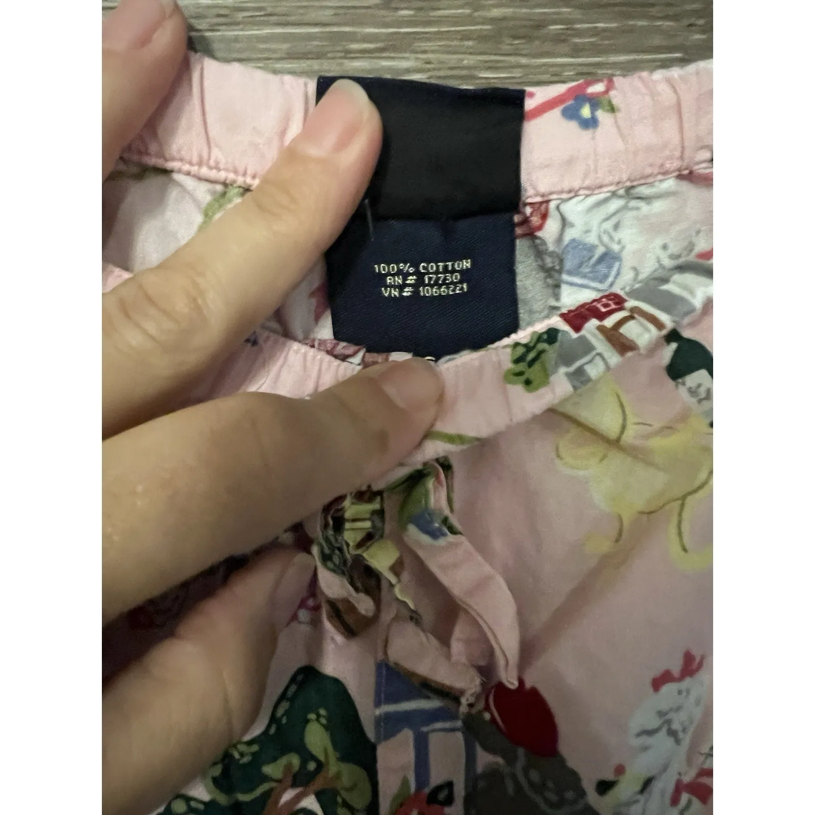 Nick & Nora Pajama Pants Pink Poodle Chez Paris Sz Small - Image 3