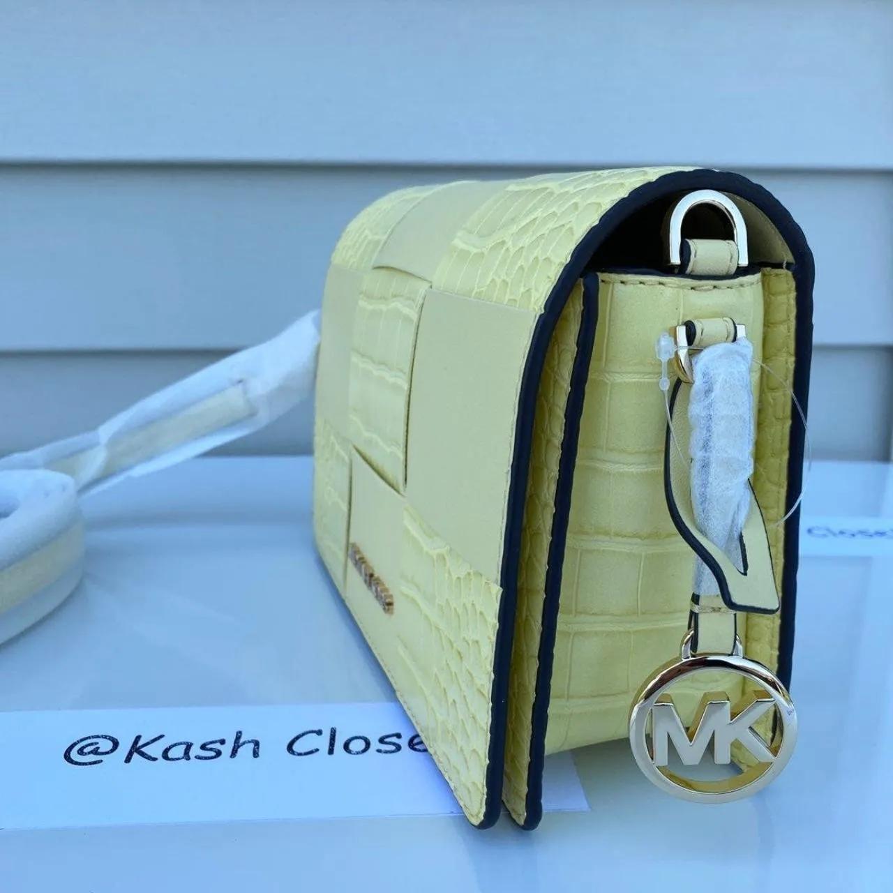 Michael Kors Buttercup Yellow Mercer Small Clutch Purse Crossbody - Image 3