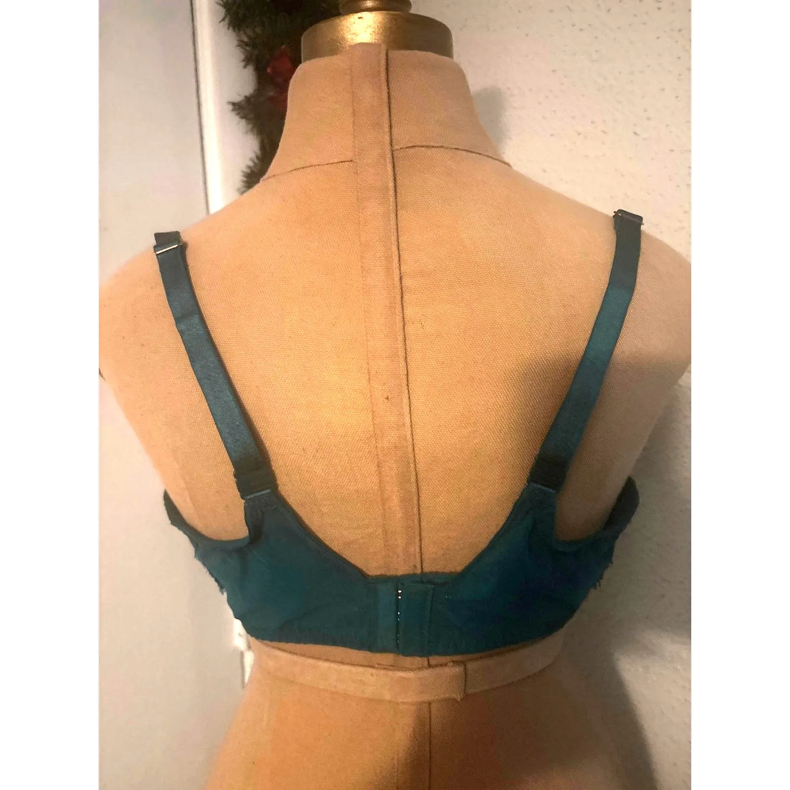 Victoria Secret Green Dream Angel Lace Trim Pushup Bra 36DDD Feminine Coquette - Image 4