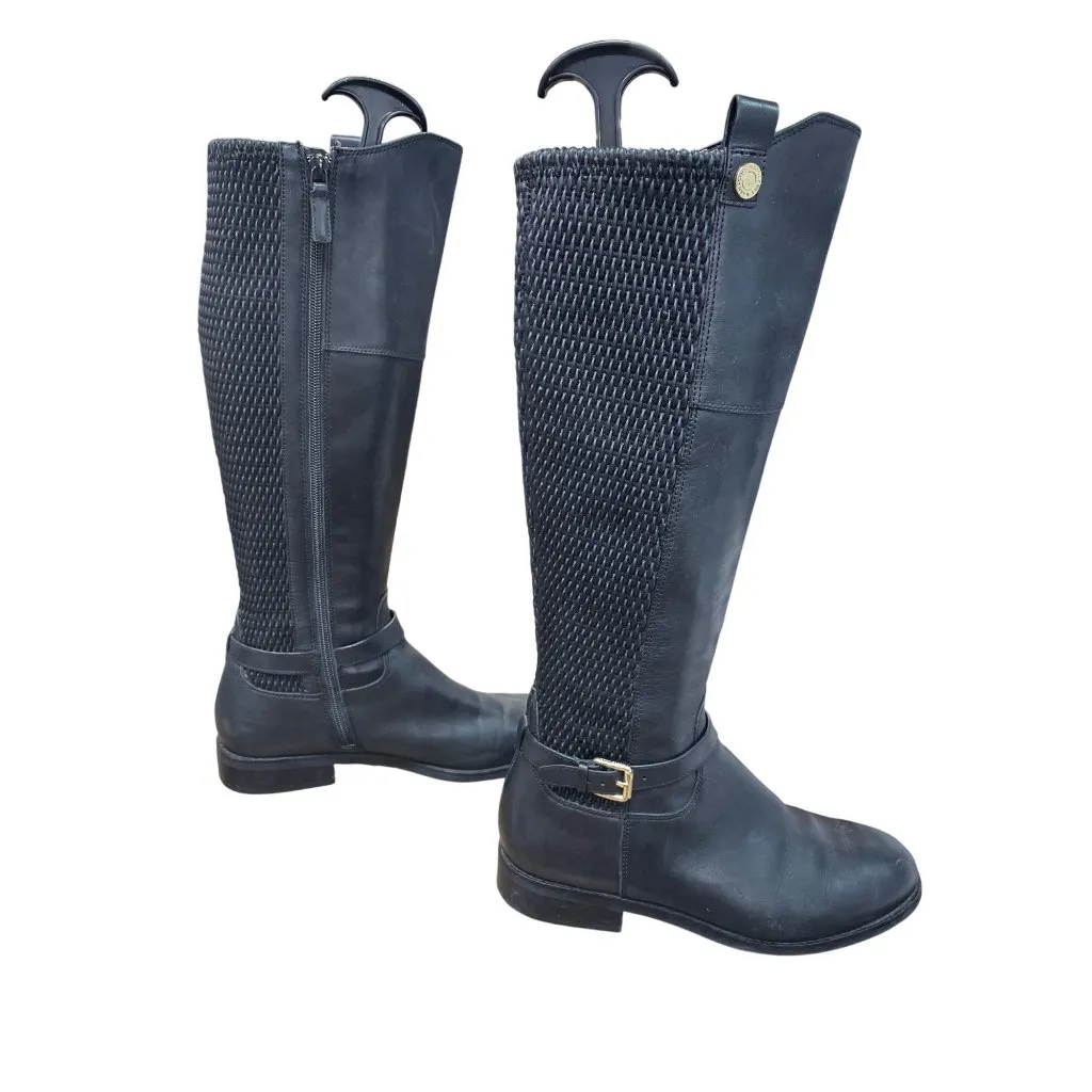 Cole Haan womans Black Leather Knee Equestrian Riding Boots Sz 8B SKU 9509 - Image 4