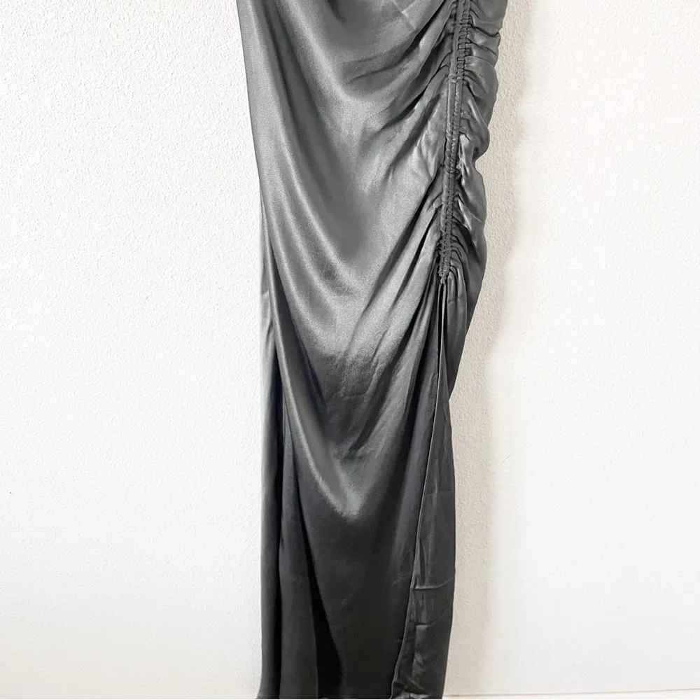 Shona Joy La Lune Ruched Maxi Dress in Olive - Image 7