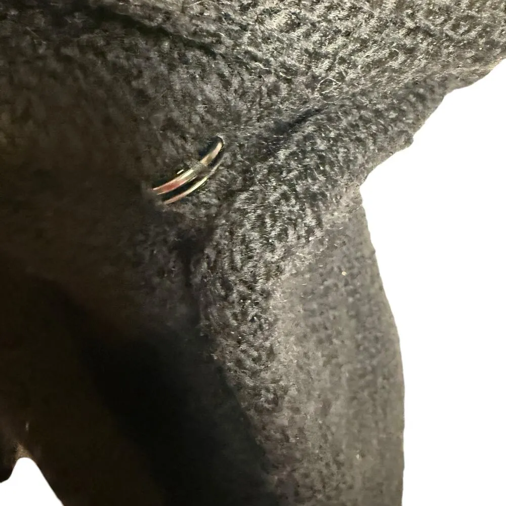 Elk Black Chale Wool Oversized Wrap Poncho Sweater Size undefined - Image 12