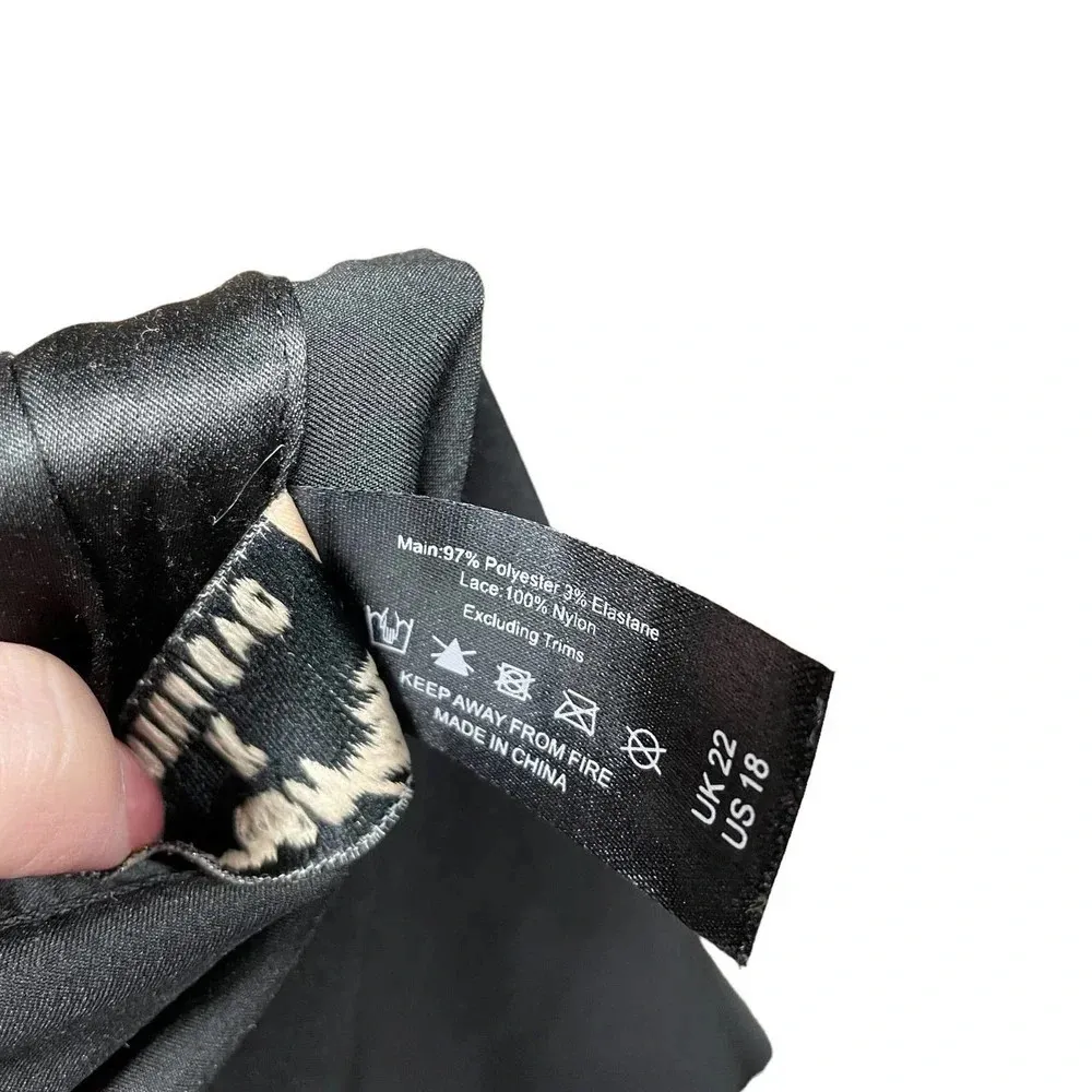 Gabi Fresh x Playful Promises Joanie Satin PJ Set Black Size US‎ 18 - Image 13