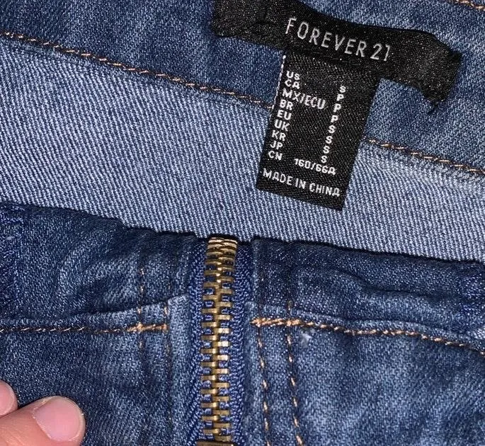 Zip-Up Denim Skirt - Size S - Image 3