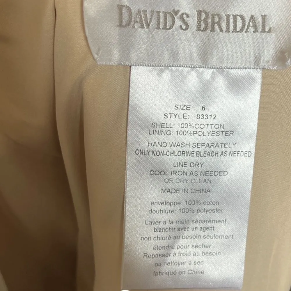 David's Bridal Strapless Dress - Image 5