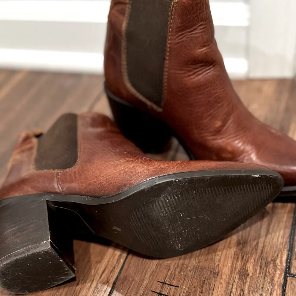 'Pistol' Cognac Leather Ankle Bootie - Image 6