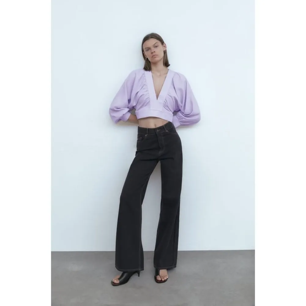 ZARA CROP TOP size s lilac - Image 2