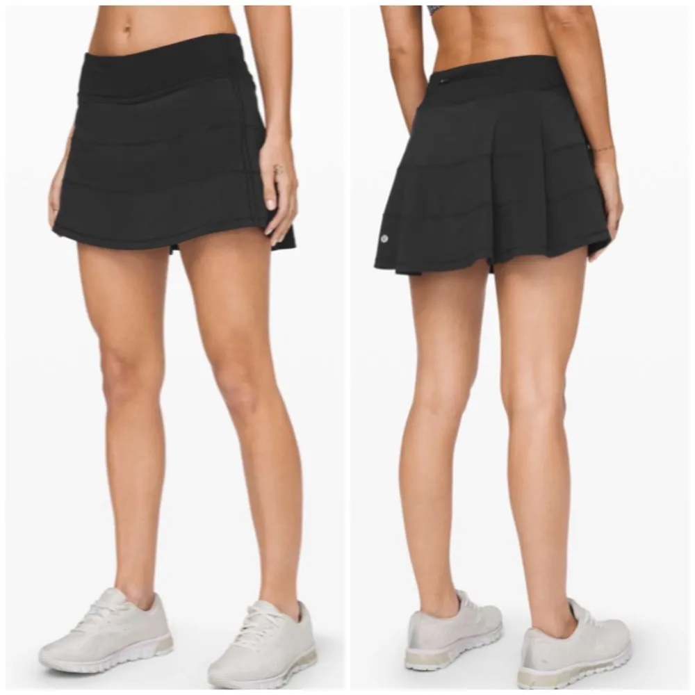 Lululemon Pace Rival Athletic Skirt Skort 10 Tall Black - Image 2