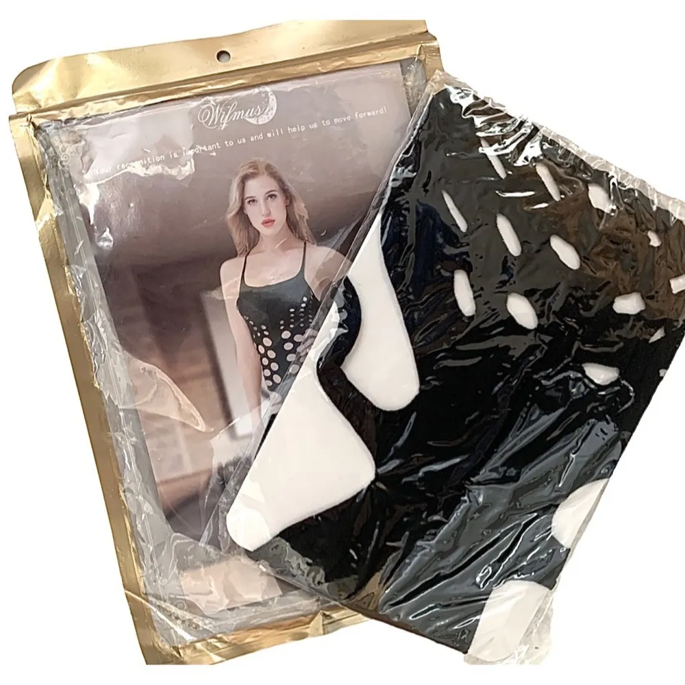 Sexy Lingerie Black Stretch Open Back Bodystocking New in Package Valentines Day - Image 2