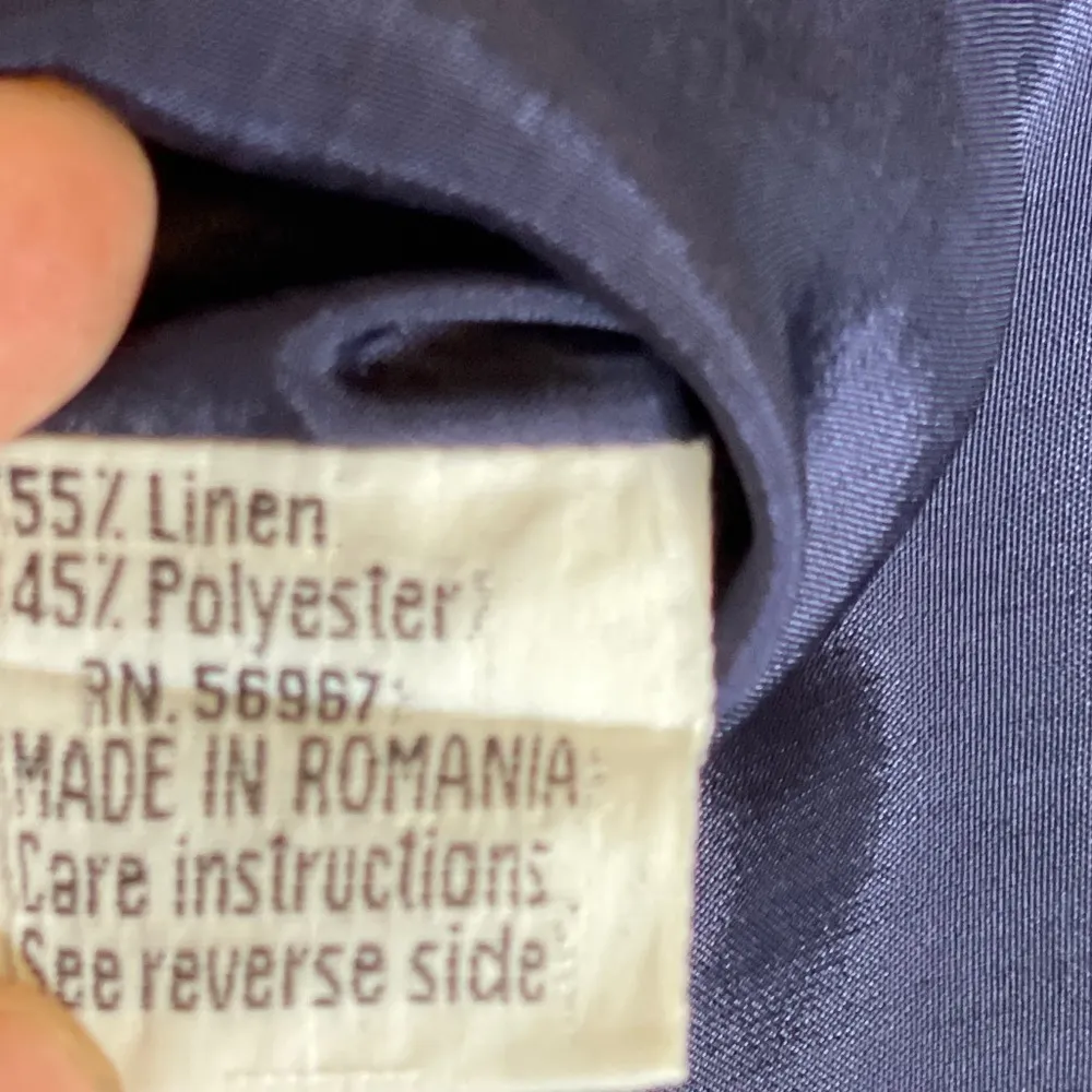 Vintage‎ Raoul Linen Blend Blazer Blue Size 14 - Image 8