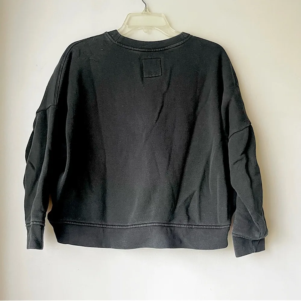Madewell MWL Betterterry Black Crewneck Sweatshirt M - Image 8