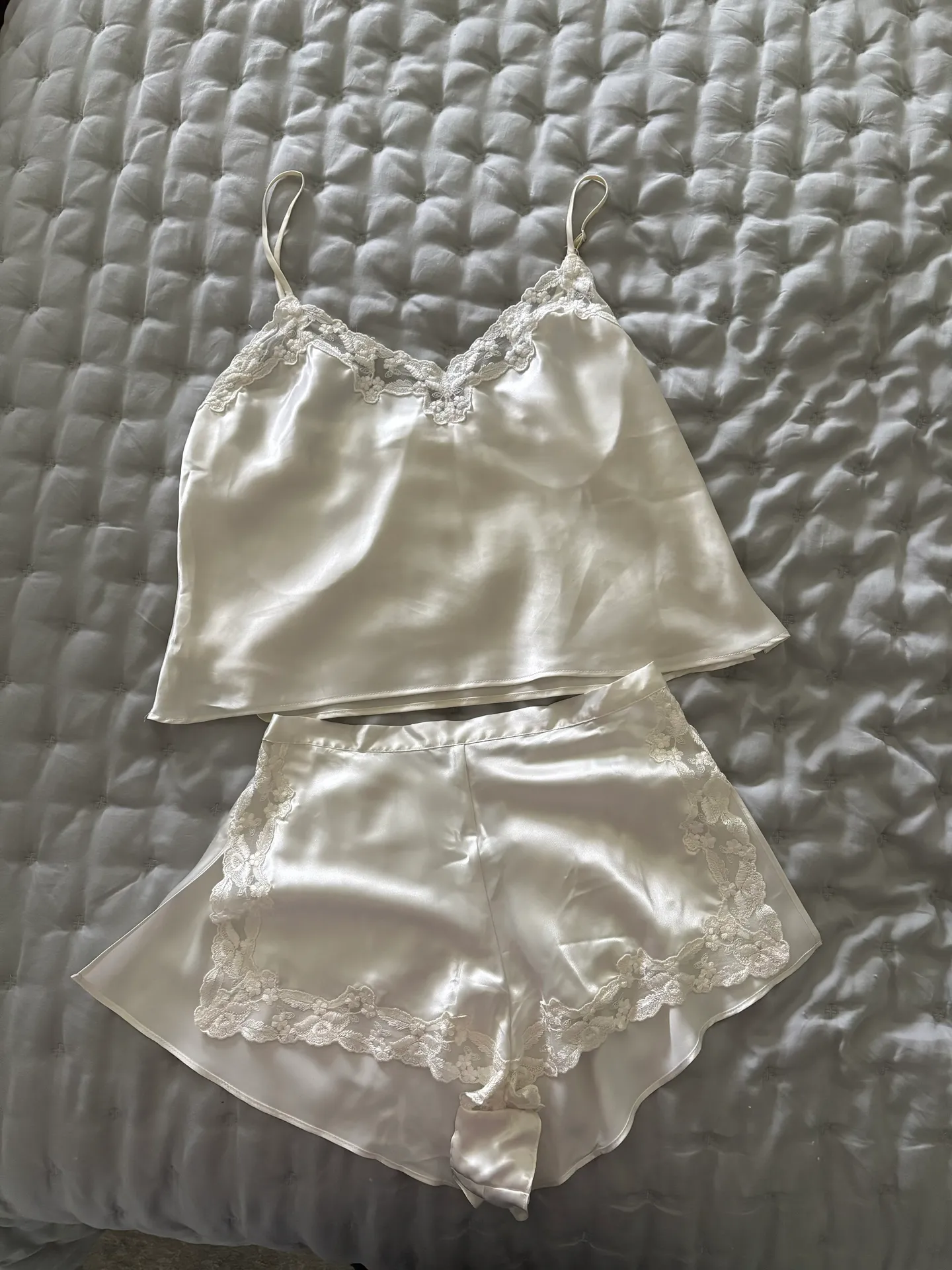 Ivory Satin & Lace Short NWT - Image 7