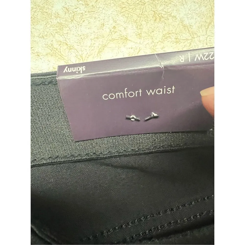 Ava & Viv *Stretch* Mid Rise* Skinny * Black Jeans Sz 22W NWT - Image 6