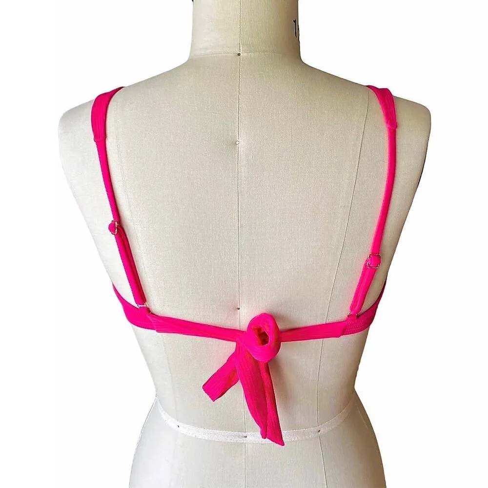 CALIFORNIA SUNSHINE Fuchsia Pink 2 Piece Bikini Swimsuit ~ Women's MED & LARGE - Image 3