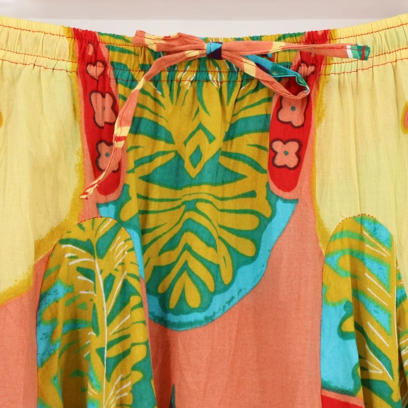 Tropical‎ Floral Print Maxi Skirt Peasant Boho Vacation Resort Cruise Size S - Image 4