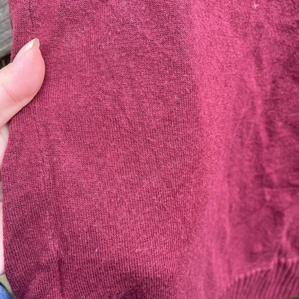 Joan Vass  STUDIO MAROON CARDIGAN - Image 4