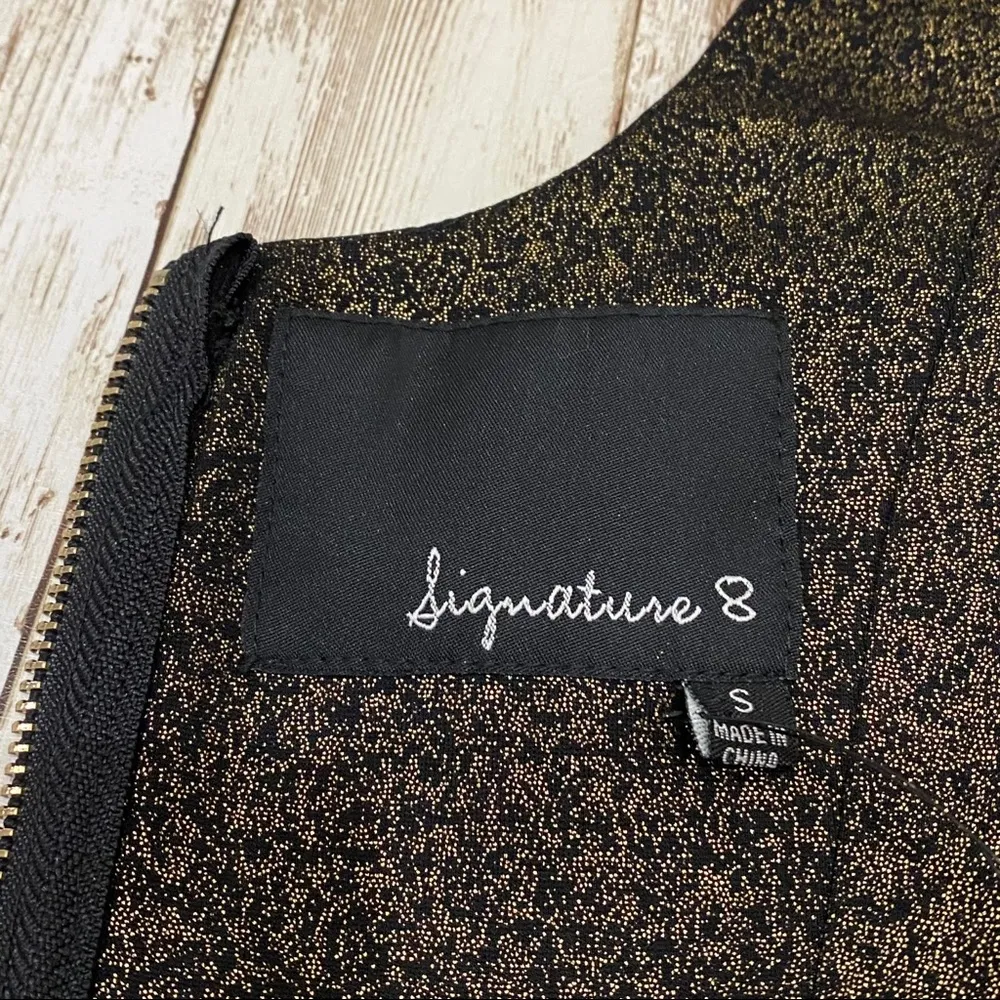 Plunging V Neck Metallic Crop Top S Gold - Image 15