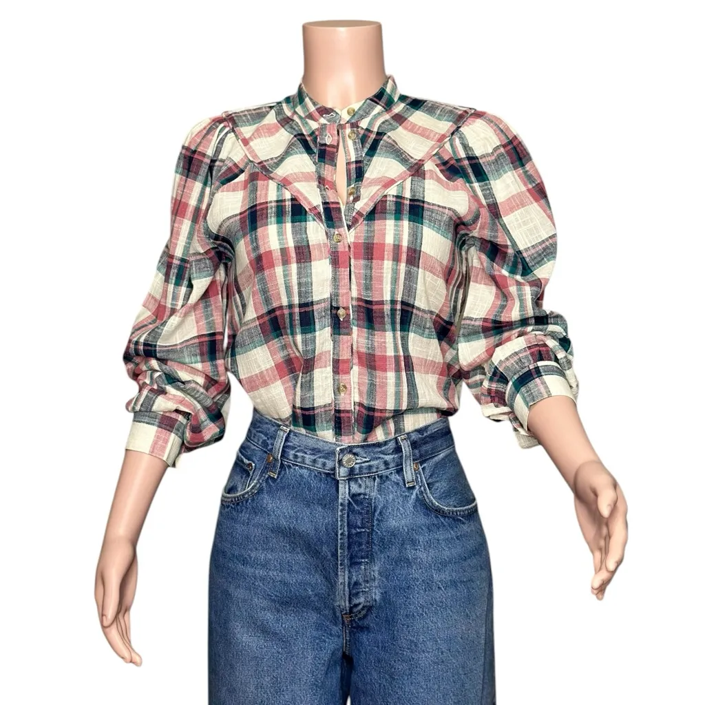 SÉZANE Doria Shirt, San Francisco Check, FR34/US2 - Image 10