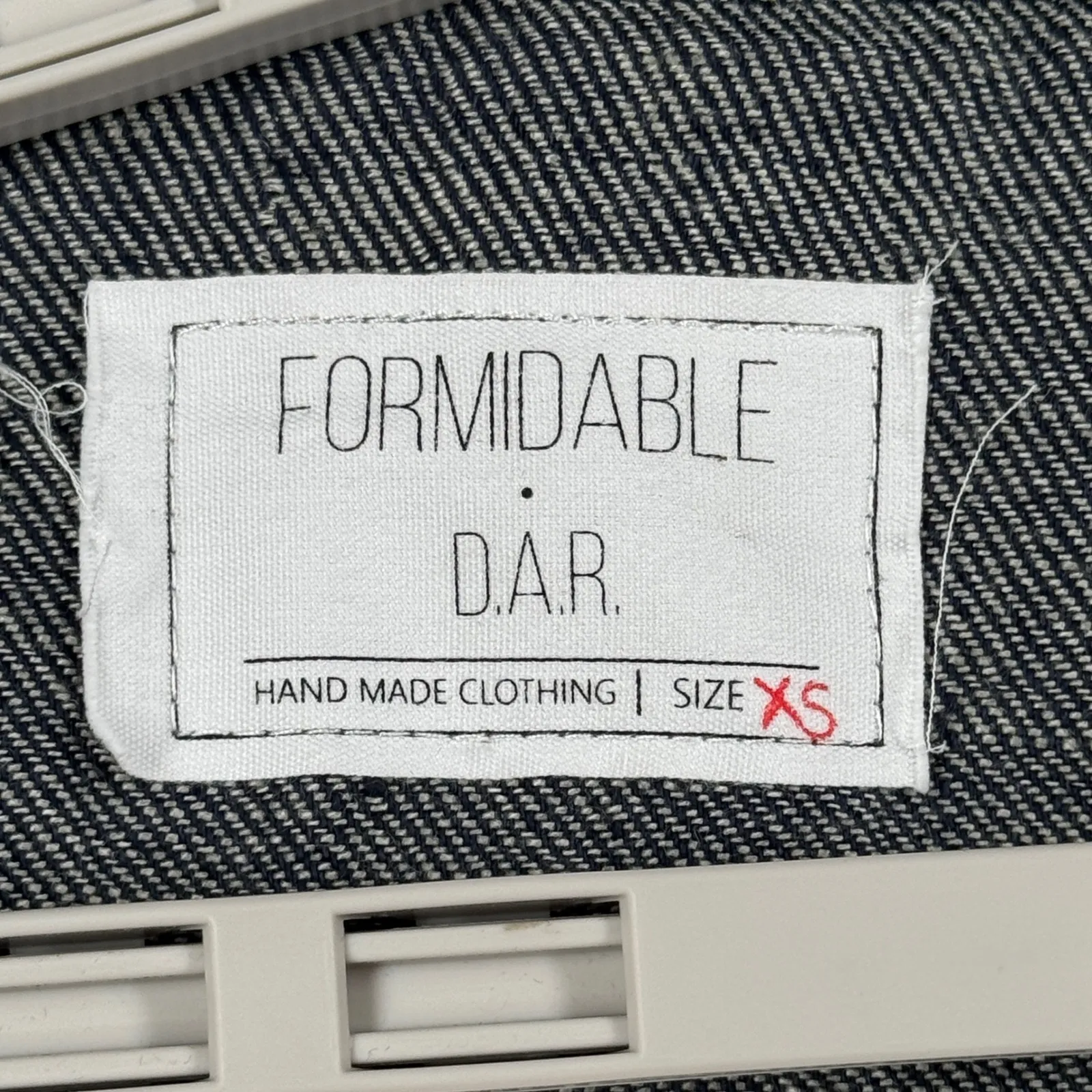 Formidable DAR Blazer Hand Made Jacket XS Woven Peter‎ Pan Collar Minimalist Gray - Image 5