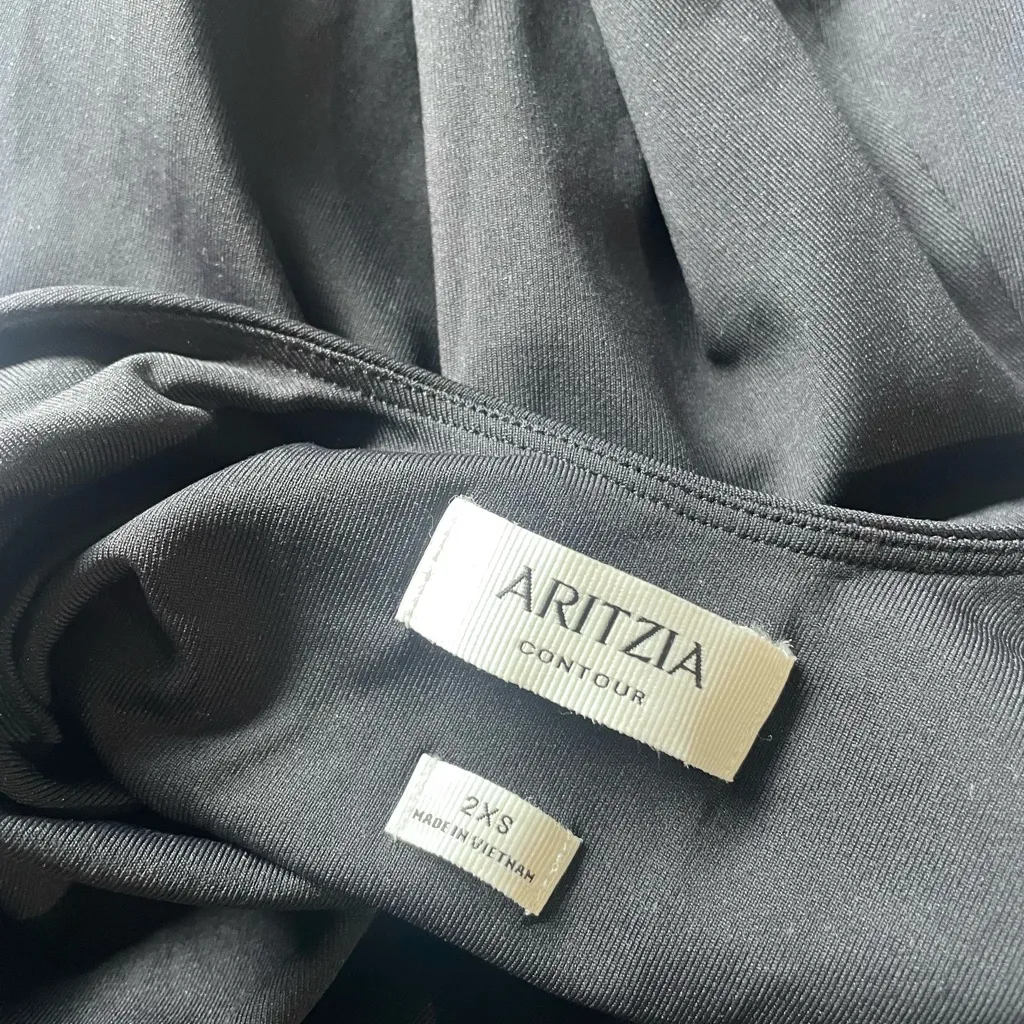 Aritzia One Shoulder Black Dress - Image 4