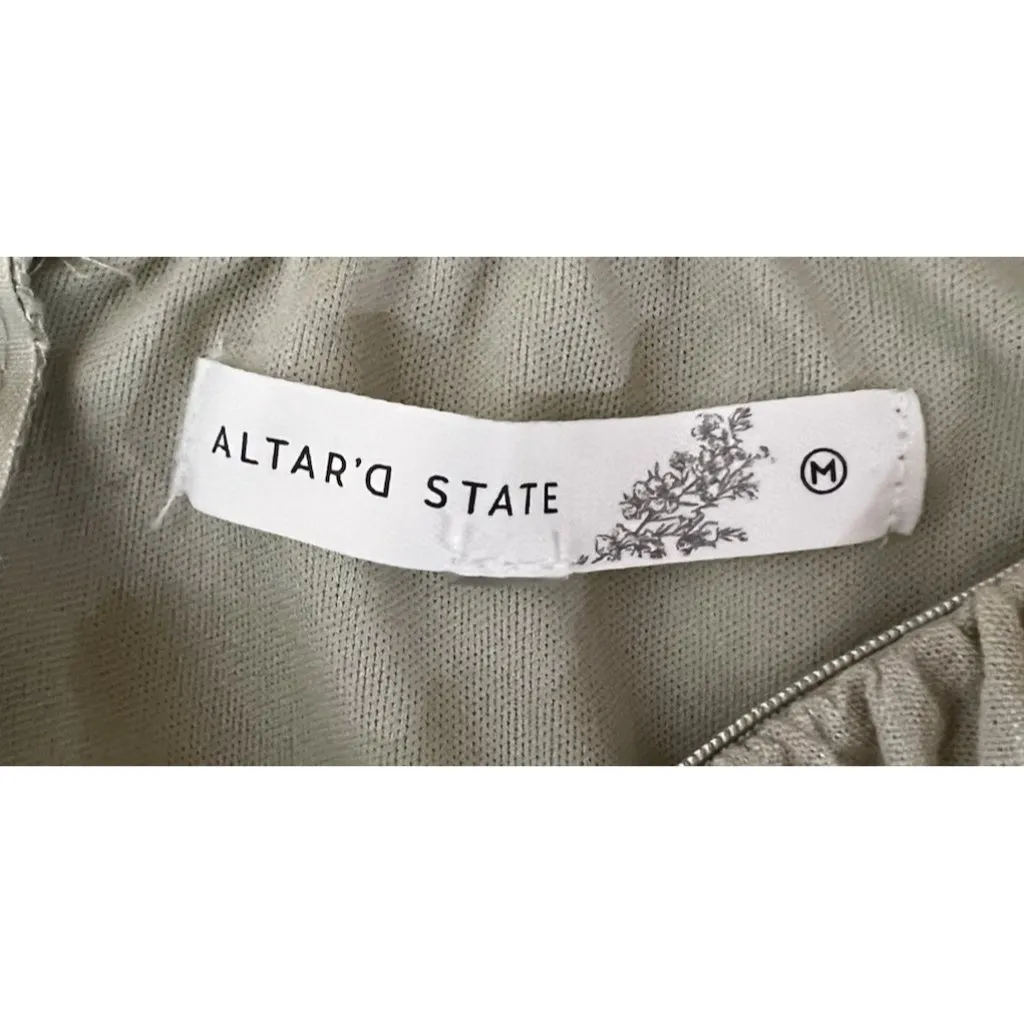 Altered State ~ Haisley Double Layered Romper ~ Sage Green Size Medium - Image 7