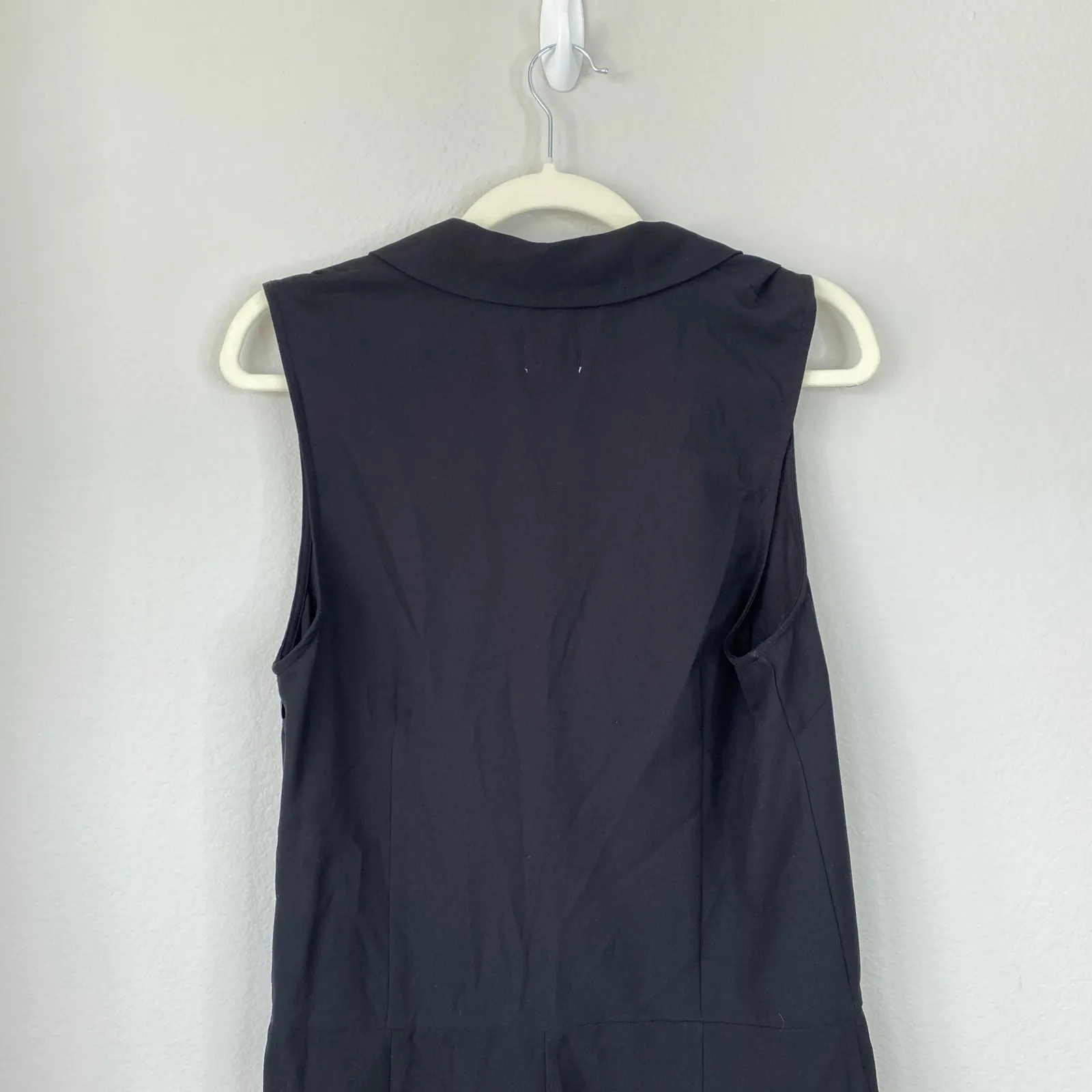 ALICE & UO Apolline Collar Jumpsuit Black Sleeveless Size 2 Blazer Style Ankle - Image 9