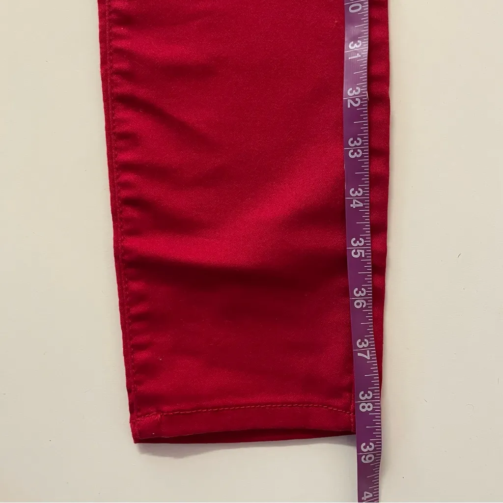 Charlotte Russe Refuge Dark Red 3-Button High Rise Skinny Jeans Size 2 EUC - Image 8