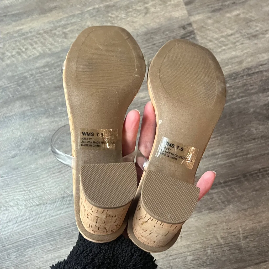 DV Dolce Vita HALSTY Heeled Sandals • Size 7.5 • Black Block Heel Trendy Shoe ✔️ Tan - Image 5