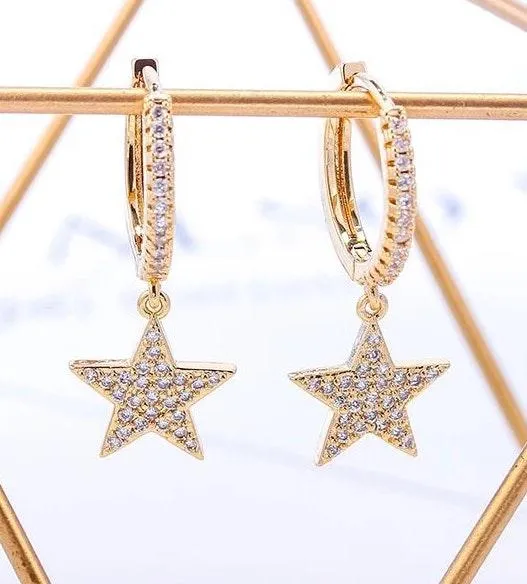 Beaded by Meg Gold Star Huggies  - Image 3