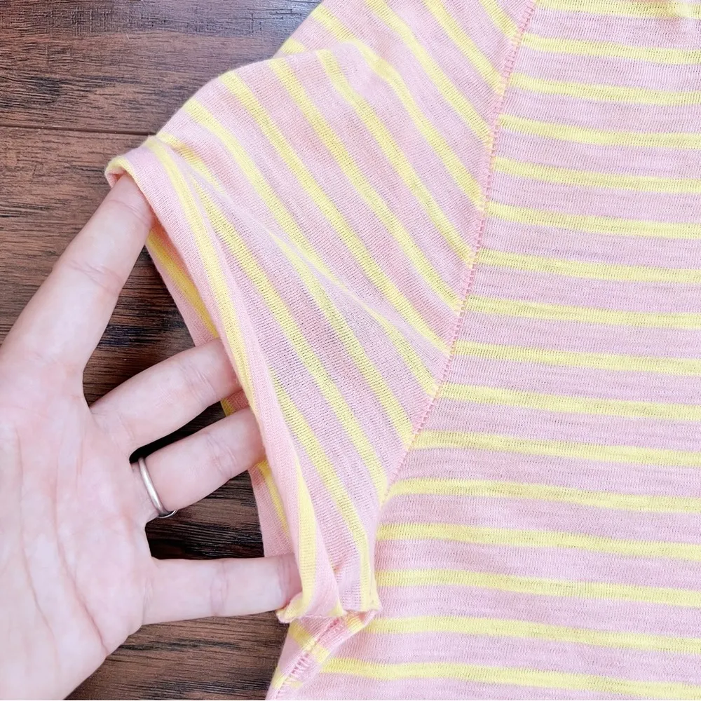 Free People • Night Sky Tee pink stripe Summer Rose baby t shirt - Image 9
