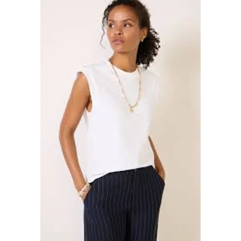 NATION LTD Marina Tank in White Muscle Tee Top MINIMALIST Size Small S - Image 5