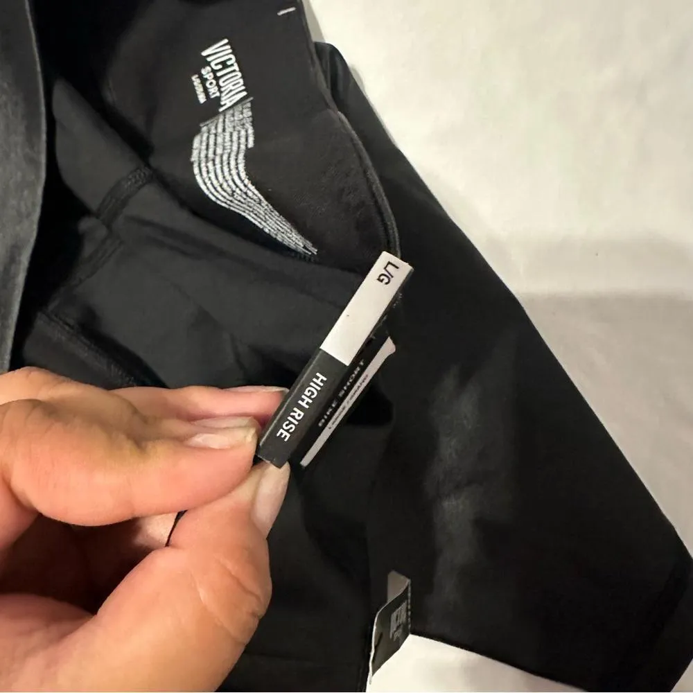 Victoria’s Secret Activewear Set Long sleeve crop shirt and bike shorts - Image 2