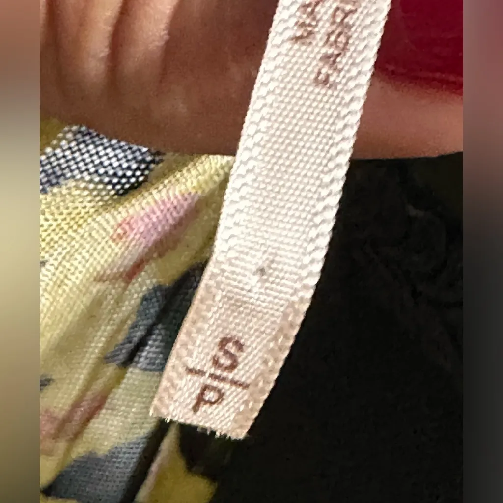 Free Pople Love Letter yellow and black floral boho tunic/dress women's size S - Image 6