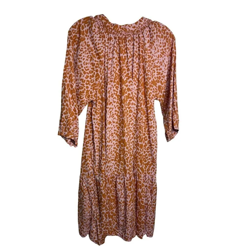 NWT Natalie Martin Stevie Dress in Blush Leopard  Sz. XS - Image 3