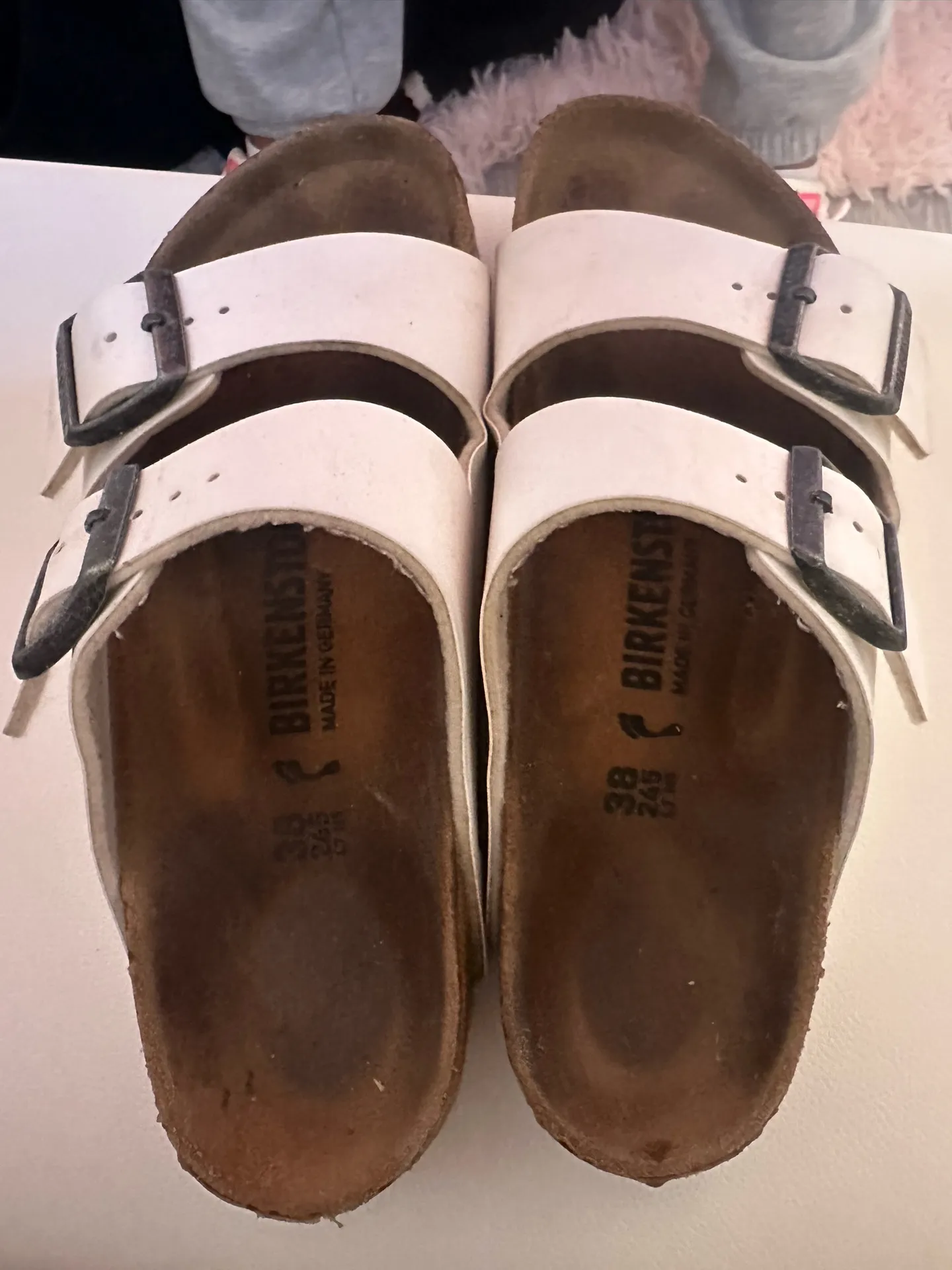 White Birkenstock Sandals  - Image 4