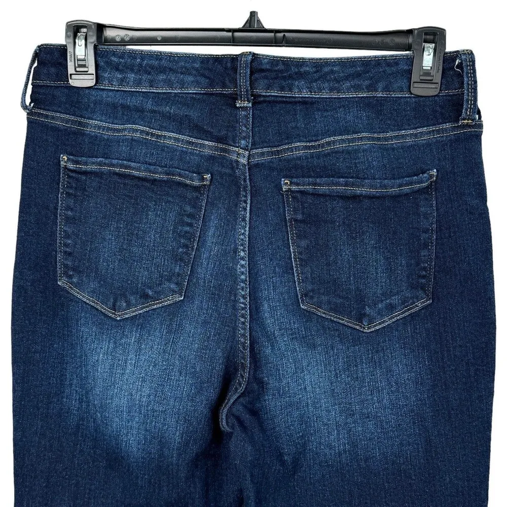 True Craft Juniors SZ 15 Skinny Jeans Distressed High-Rise Whiskered Dark Wash - Image 6