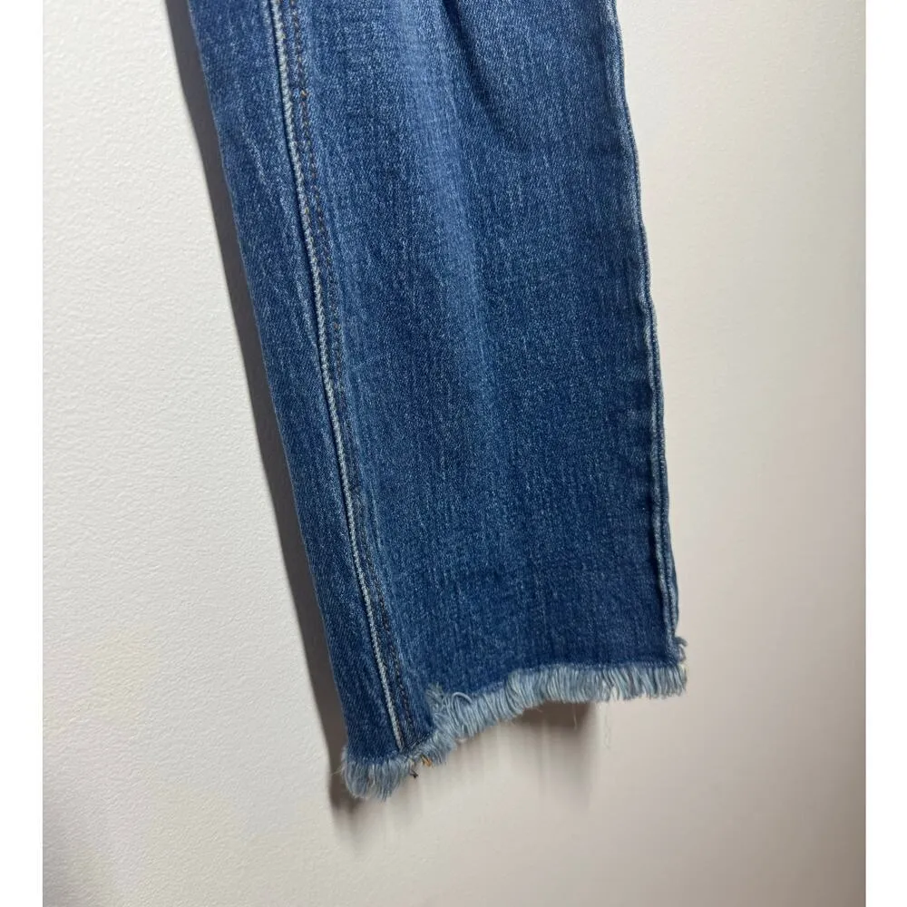 OAT New York Jeans Women Size 25 Skinny Blue Denim Raw Hem Casual Cotton - Image 4