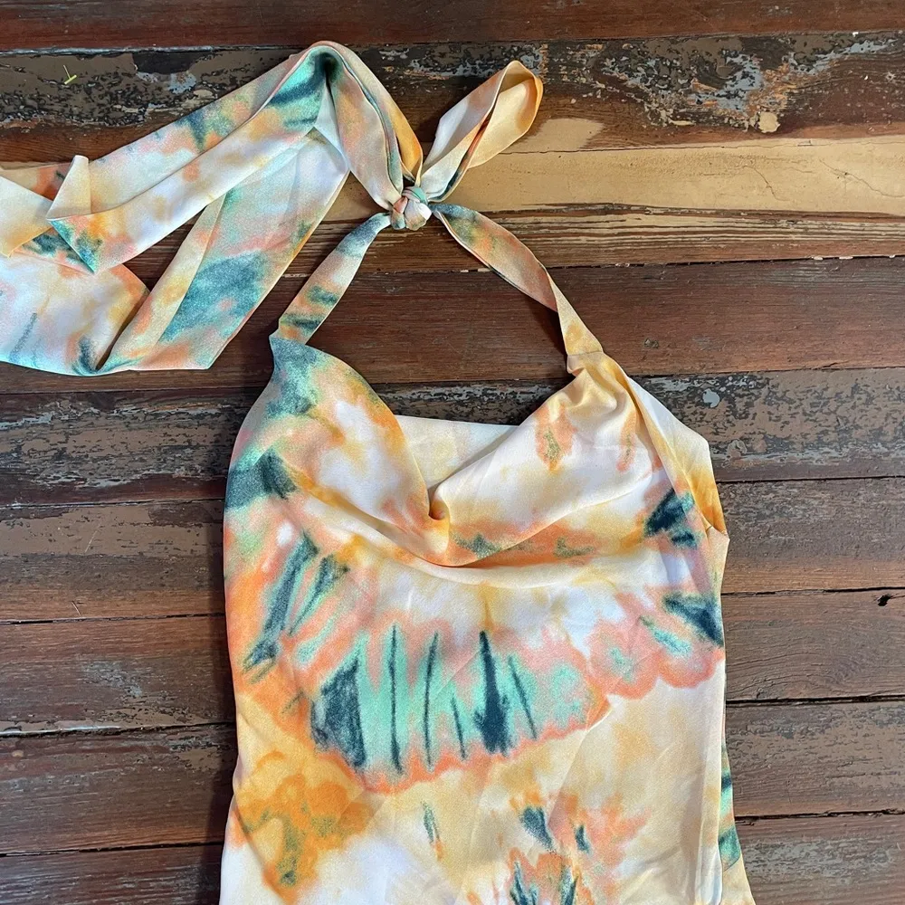 Here comes the Sun Donβt Dye Midi Tie Dye Orange Dress - Sz S ππ - Image 13