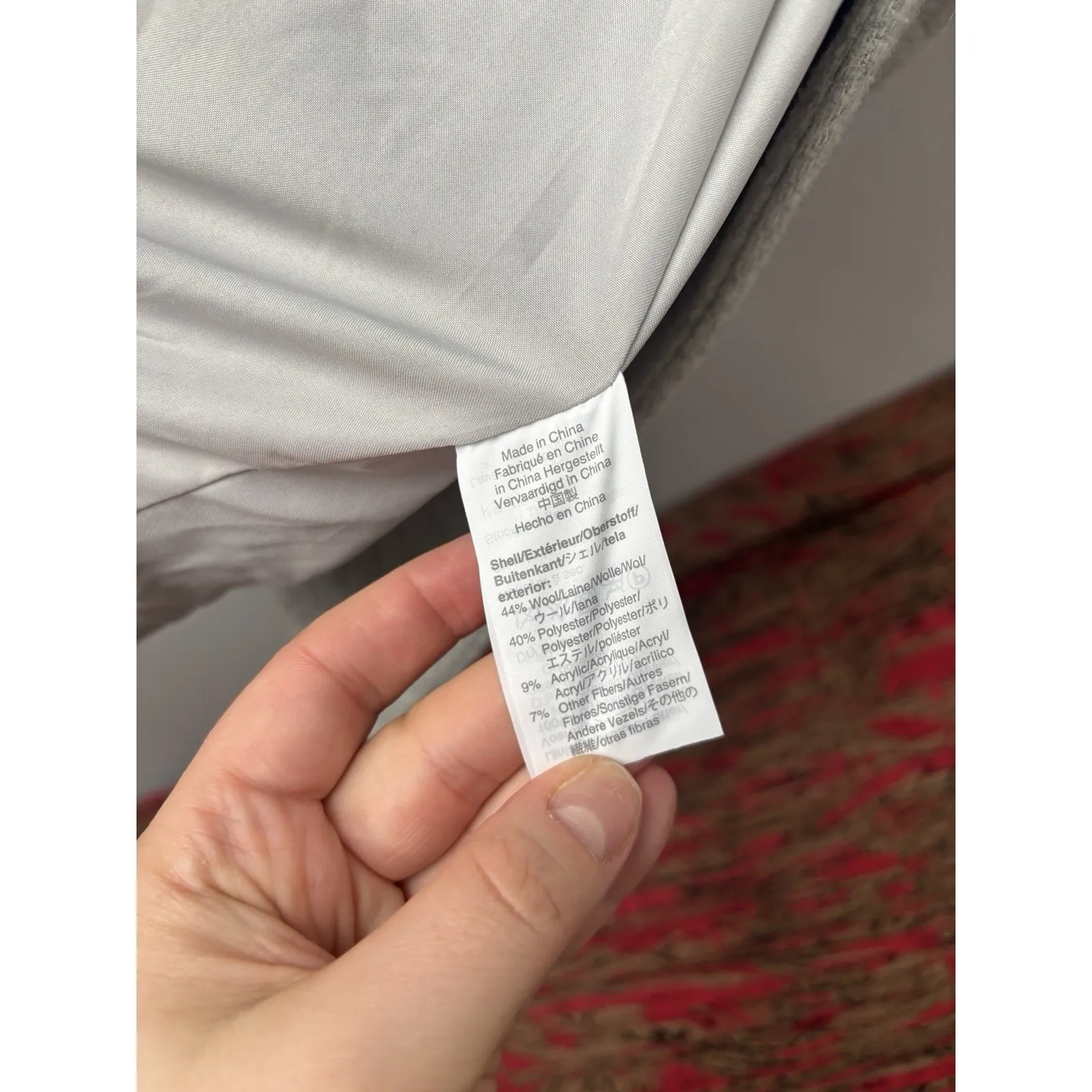 J. Crew Women's City Coat Wool Blend Light Gray Size 6 Winter Overcoat Classic - Image 9