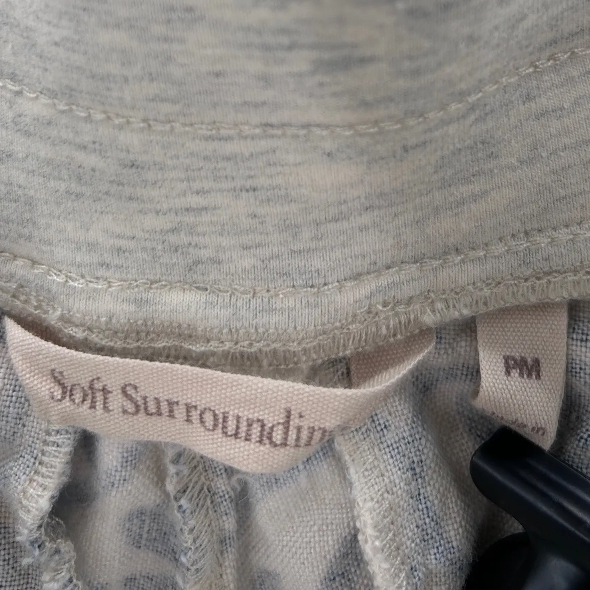 Soft Surroundings Aliso Point Linen Blue Tile Print Wide Leg Pant Medium Petite - Image 5