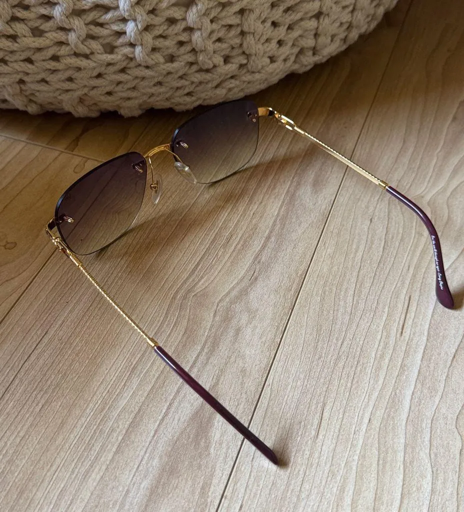 VINTAGE FRAME 24kt Limited Edition Sunglasses Gold - Image 4