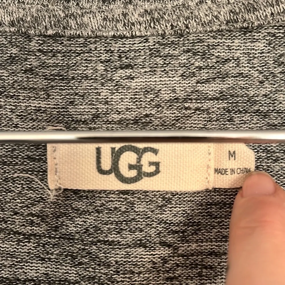 Ugg Twist Knotted Front Long Sleeve Comfy Cozy Merle Heathered Shirt - Image 2