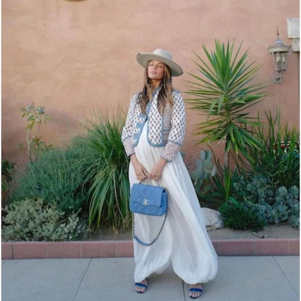 VERONICA BEARD Kamila Reversible Cotton Jacket in Cream Multi Size Large - Image 14